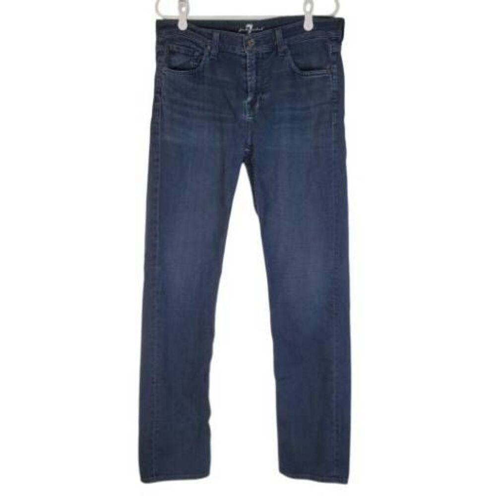 7 For All Mankind Men’s‎ The Straight Vintage Perennial Dark Wash Jeans 34